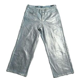 Wild Fable Metallic Silver Baggy Jeans – Size 17 | High Rise, Y2K Statement Jean